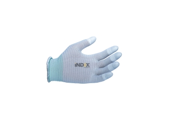 PU gloves, gray, covered with fingers