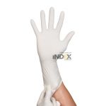 Găng tay cao su Nitrile, 12”, màu trắng, tẩy clo 2 lần