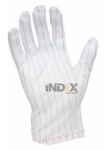 White striped polyester gloves