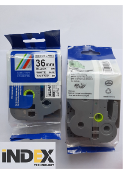 Brother Print Label TZ2-261 - Black on white background 36mm x 8m